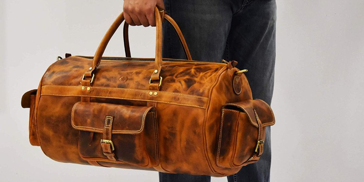 Slash 40% off this highly-rated leather duffel bag at $80 Prime shipped