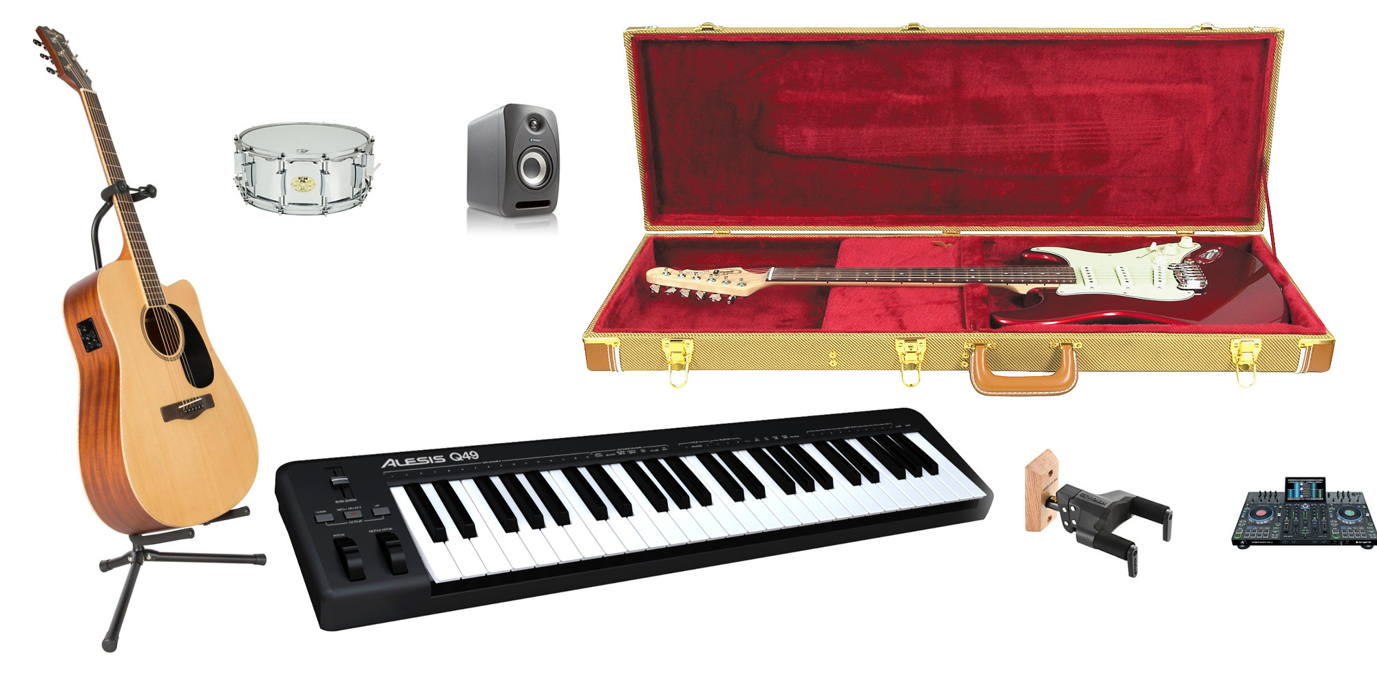 Up to 25 off music gear/accessories from 10 Stands, instruments, more