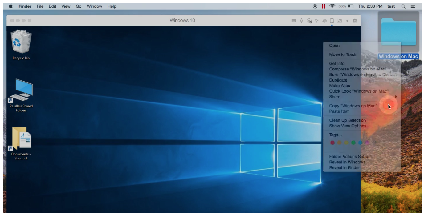 parallel for windows on mac is running really slow