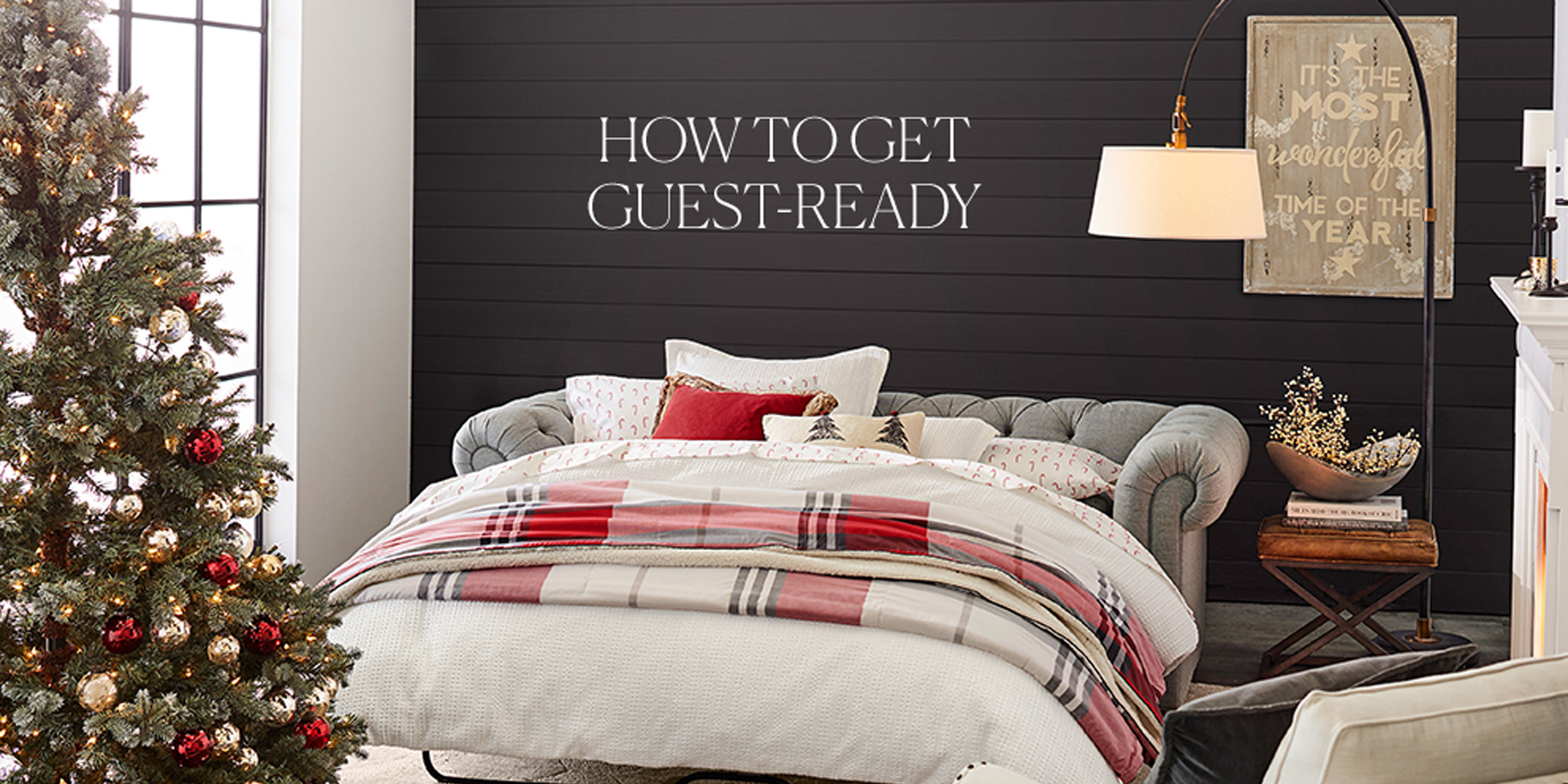 Pottery Barn's GuestReady Guide offers bedding, towels, and 9to5Toys