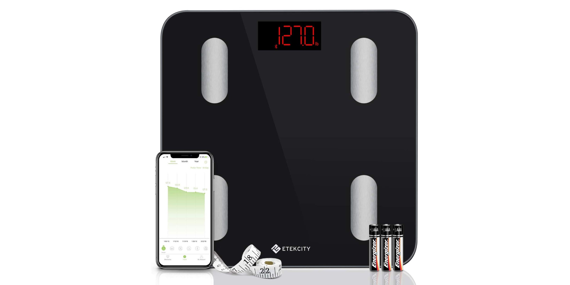 Reviews for Etekcity White Ultrawide Smart Fitness Scale