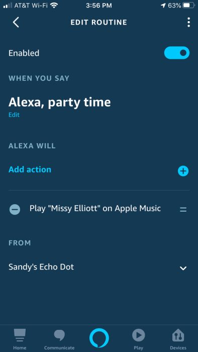 Alexa Music Routine with Voice