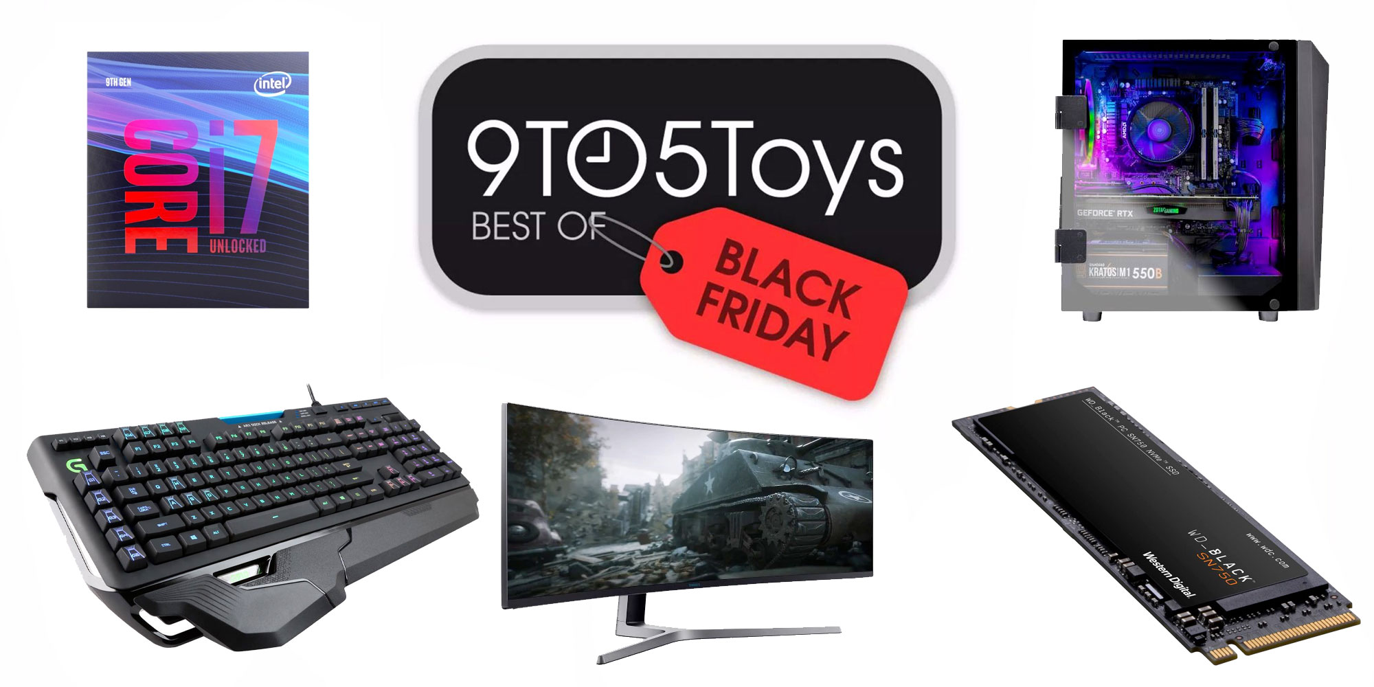 Black PC Gaming deals include CPUs, monitors, 9to5Toys