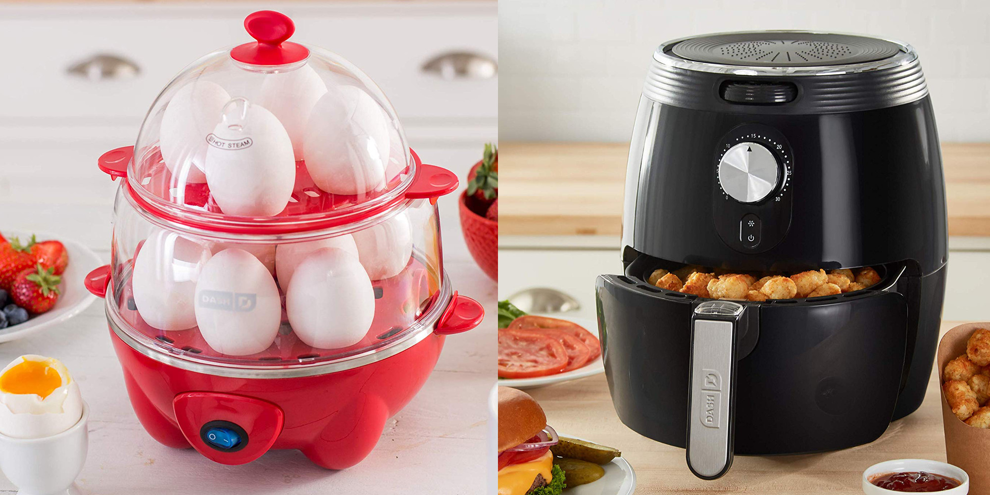 DASH Deluxe Electric Egg Cooker with 12 Egg Capacity in Black