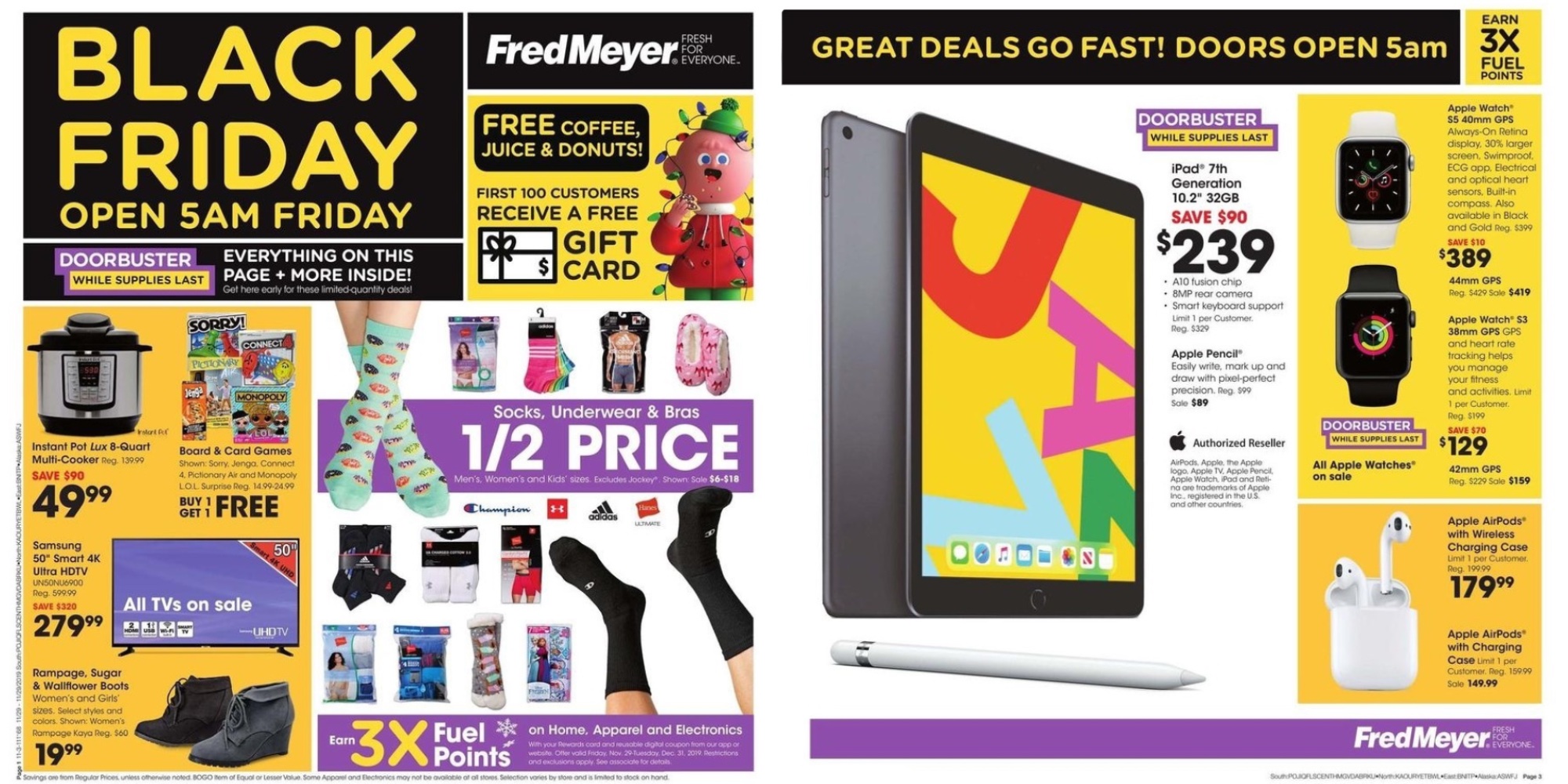 Fred Meyer Black Friday: 10.2-inch iPad $239, Apple Watch S3, more