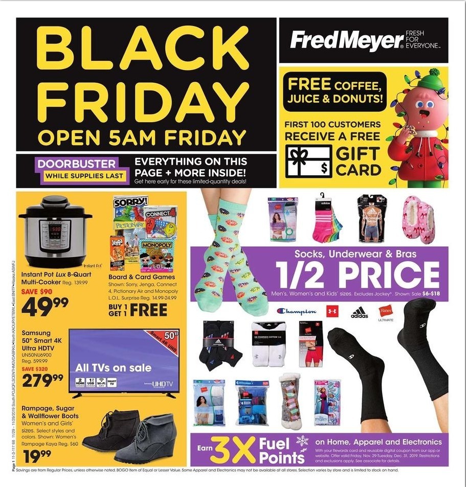 Fred Meyer Black Friday 10.2inch iPad 239, Apple Watch S3, more