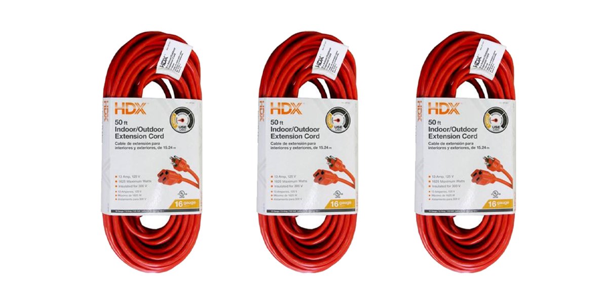 Every house needs three of Home Depot's 50ft. extension cords at 2.50