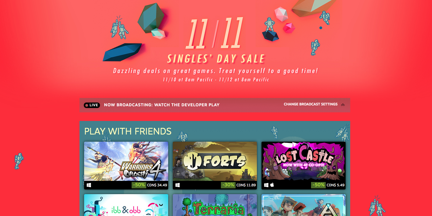 Singles Day game sale on Steam now live at up to 90% off - 9to5Toys