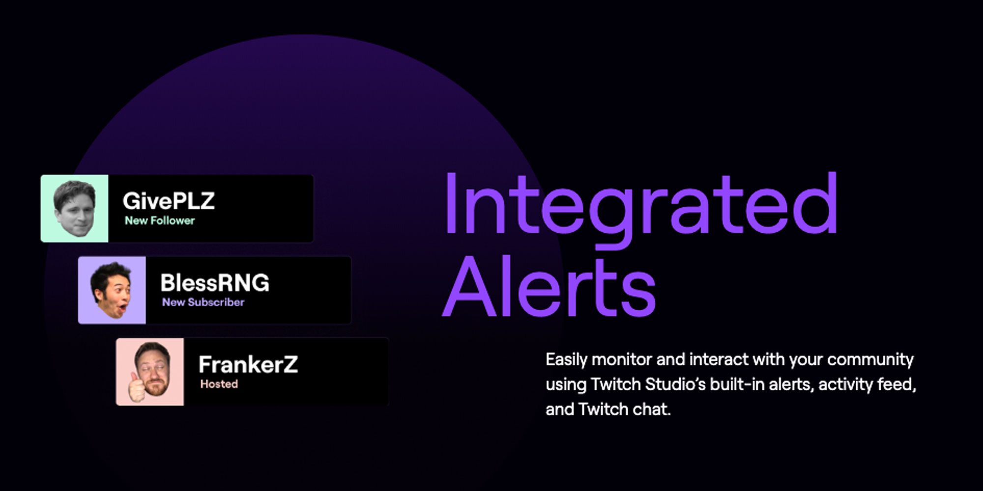 Twitch Studio Integrated Alerts