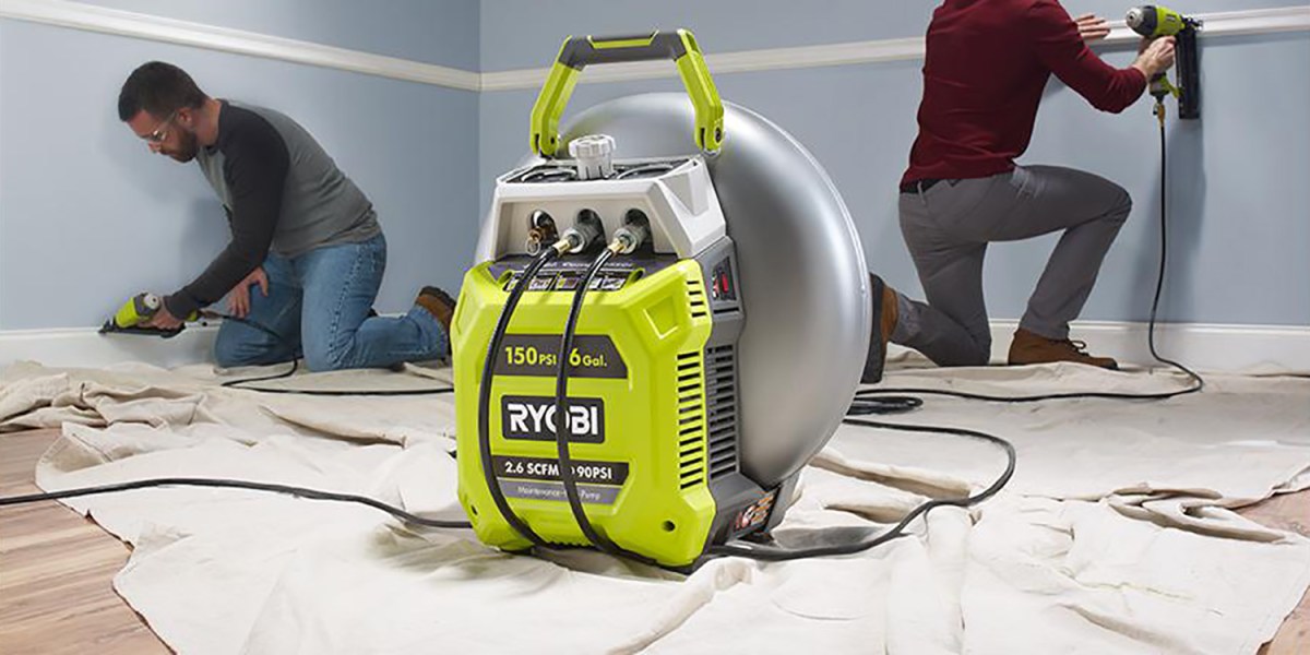 Ryobi electric pancake air compressor with accessories now 219 (Reg. 300)