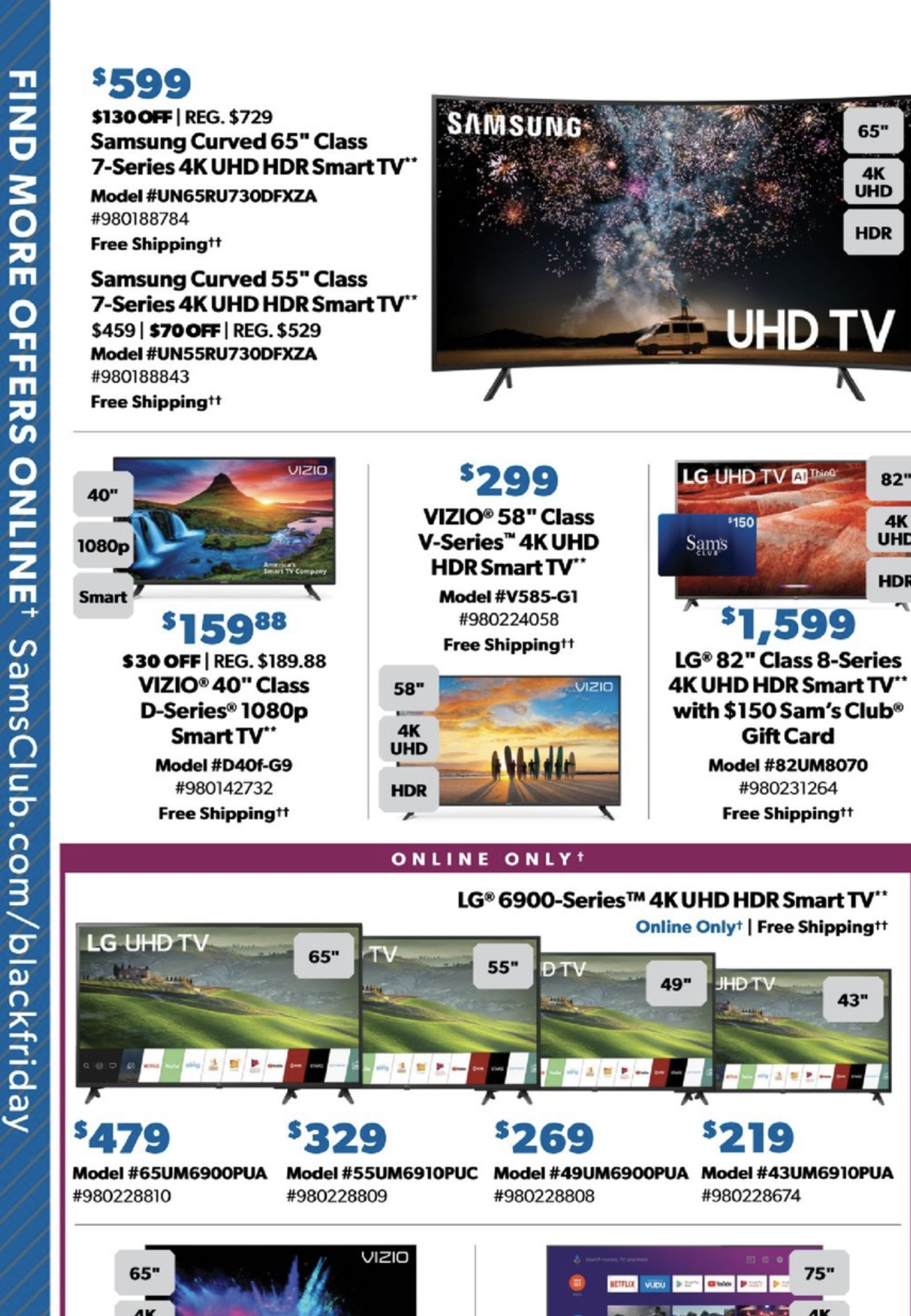 Sam S Club Black Friday Ad Tv Doorbusters Xbox Ps4 More 9to5toys