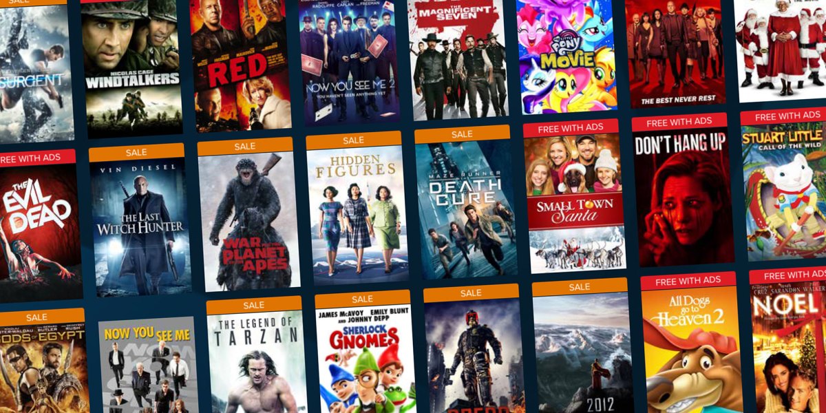 VUDU preBlack Friday sale has 4K + HD at 5, plus a selection of FREE