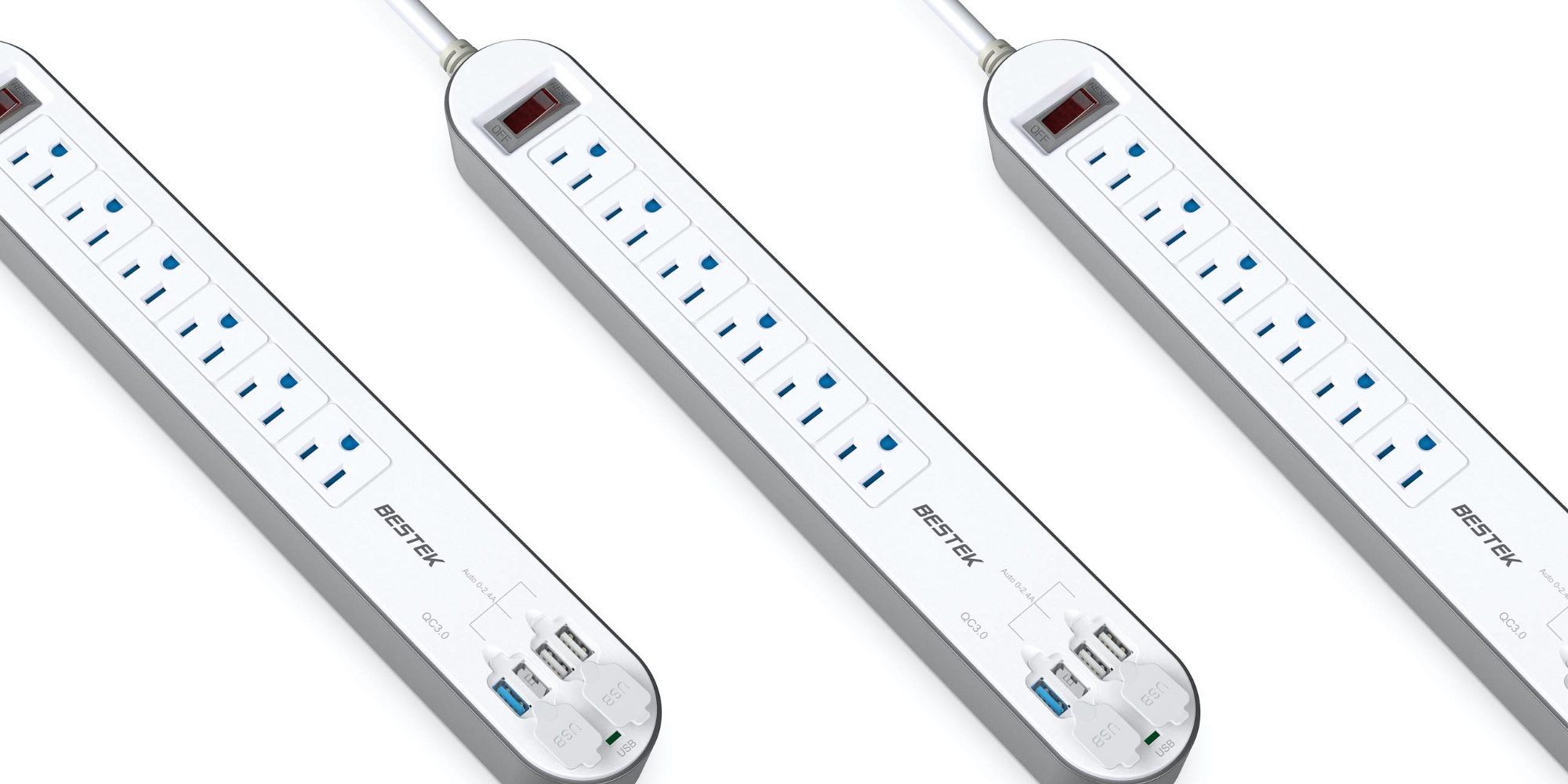 Smartphone Accessories BESTEK Power Strip with USB Hub 14 (50 off), more