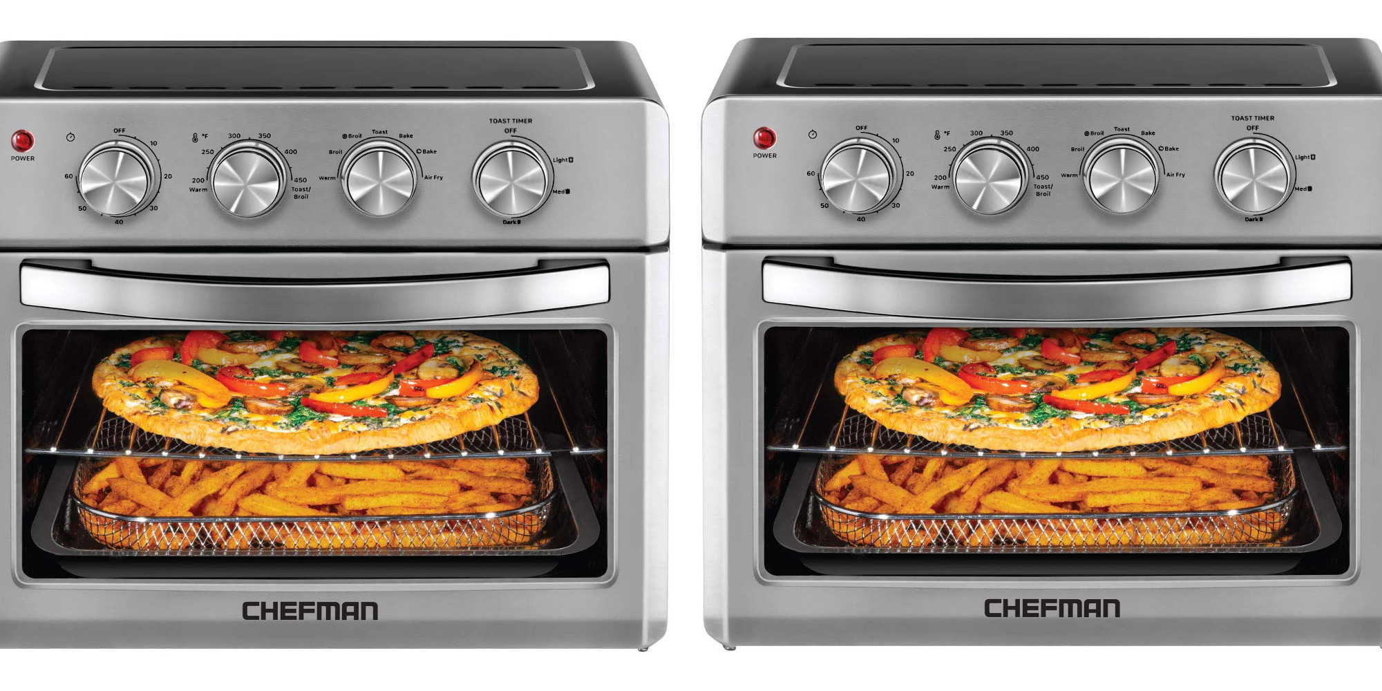 Cook a whole chicken in this Chefman air fryer toaster oven: $100