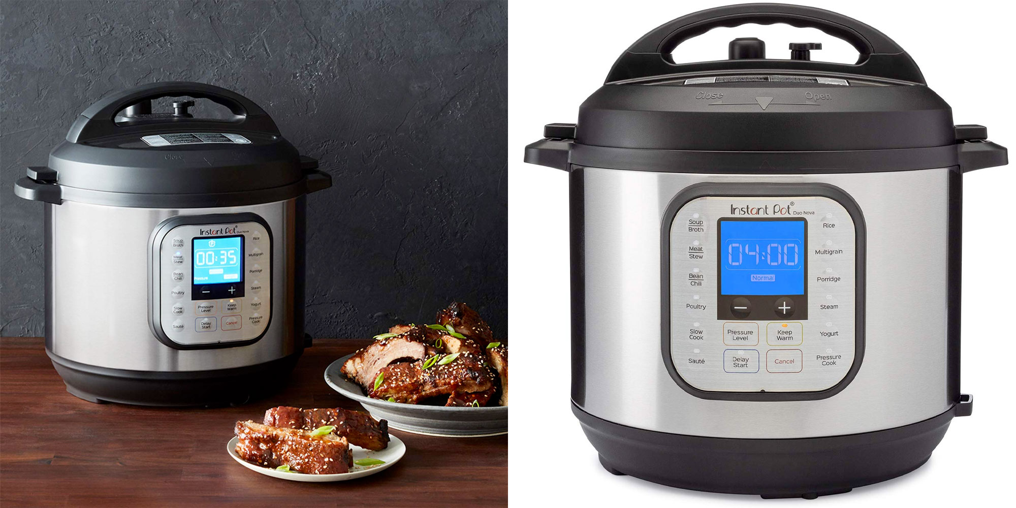 The Instant  Pot  Duo Nova 6 quart pressure cooker is a 