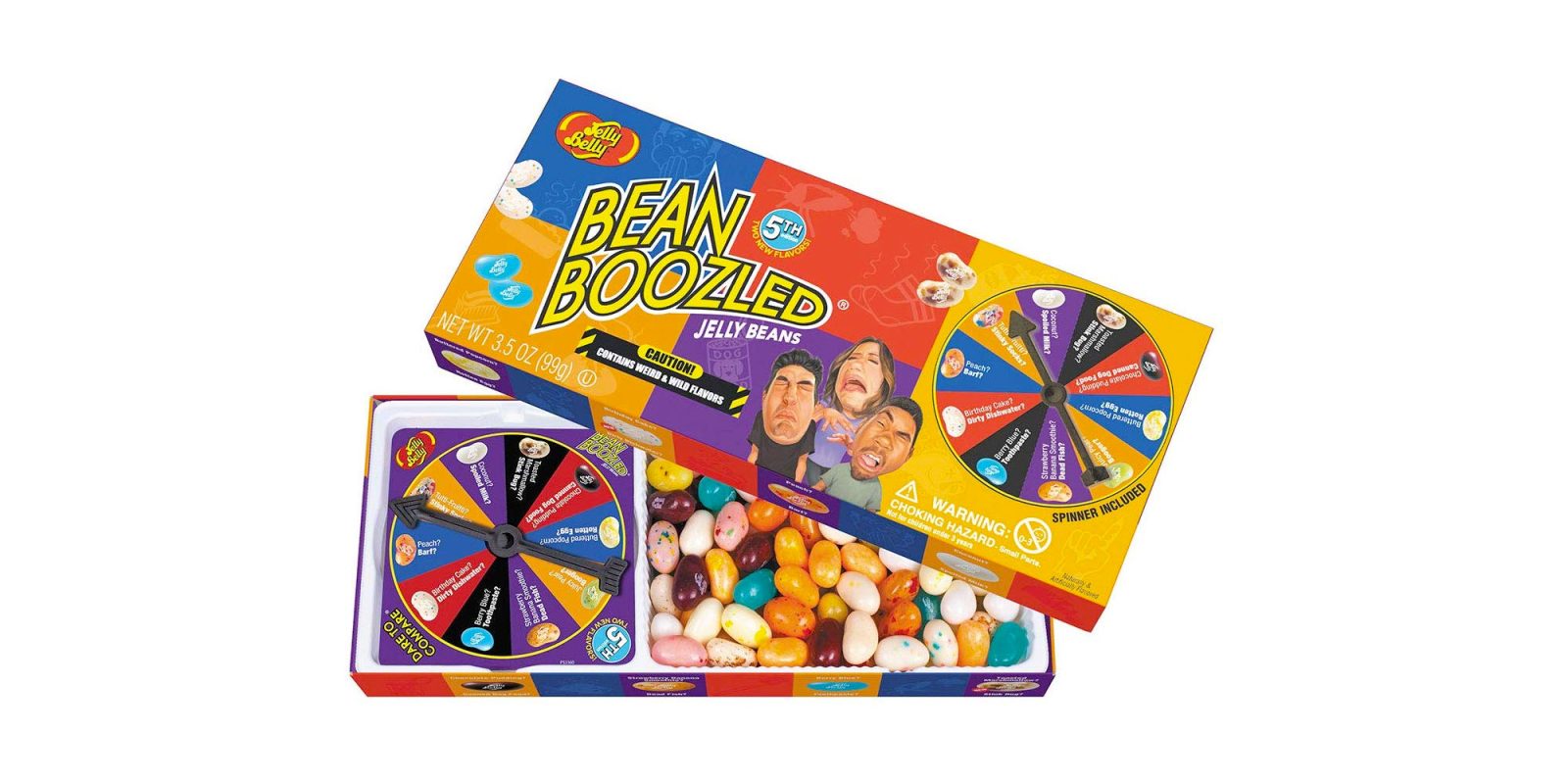 You’ll find products like Jelly Belly’s BeanBoozled game, KIND bars... 