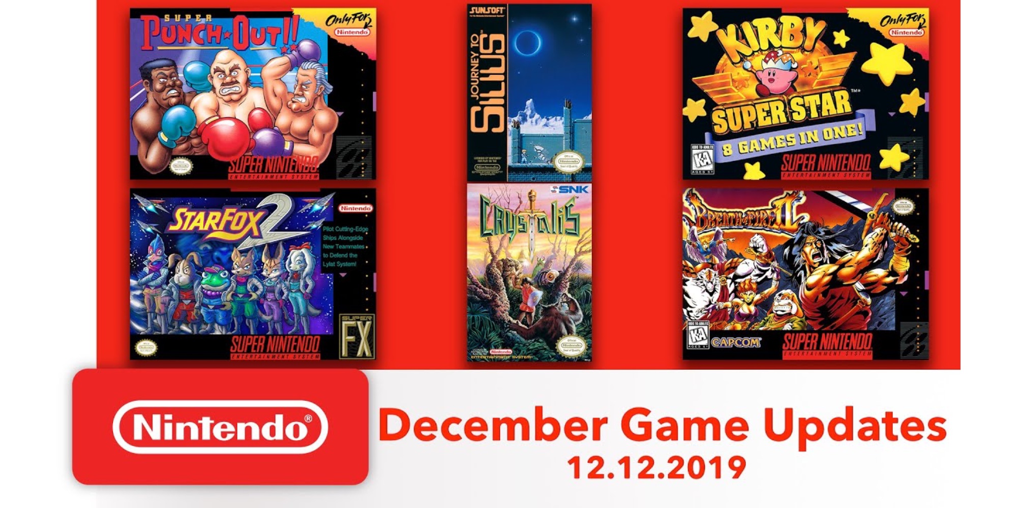  Nintendo Switch Online December update has six retro games 