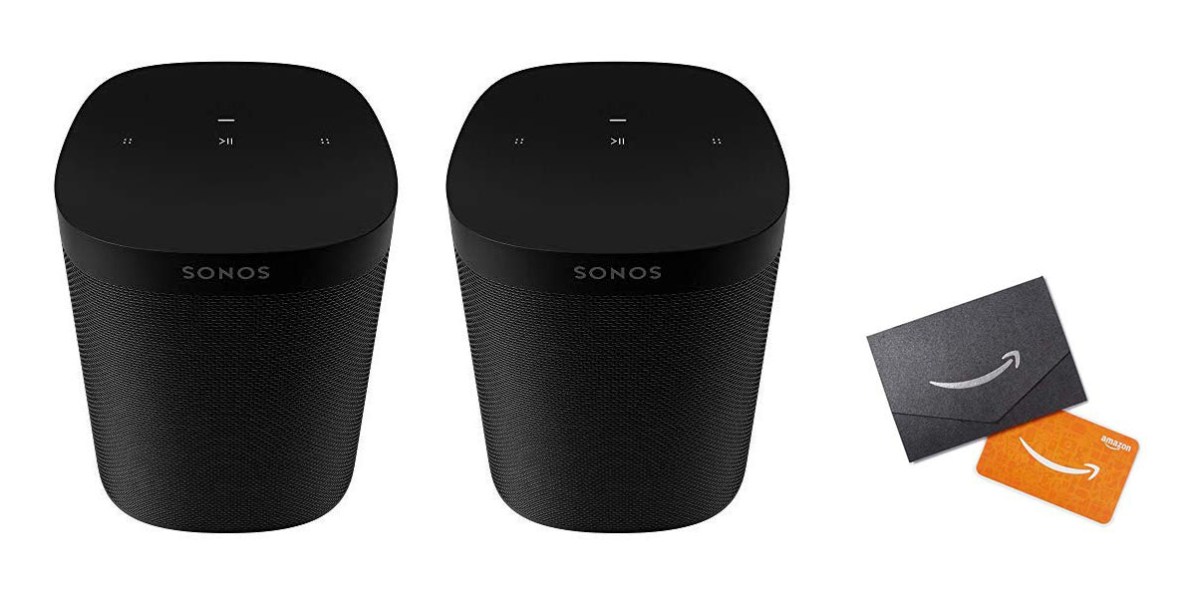 Get Two Sonos One SL Speakers 20 Amazon Gift Card For 298 378 Value 