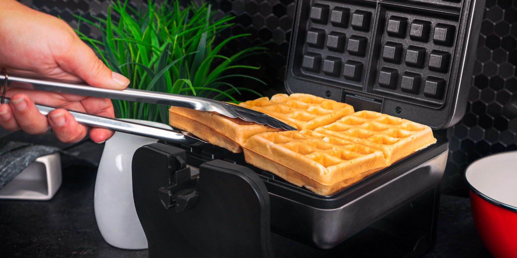 This steel Belgian flip waffle maker is up to 60 off today at 20
