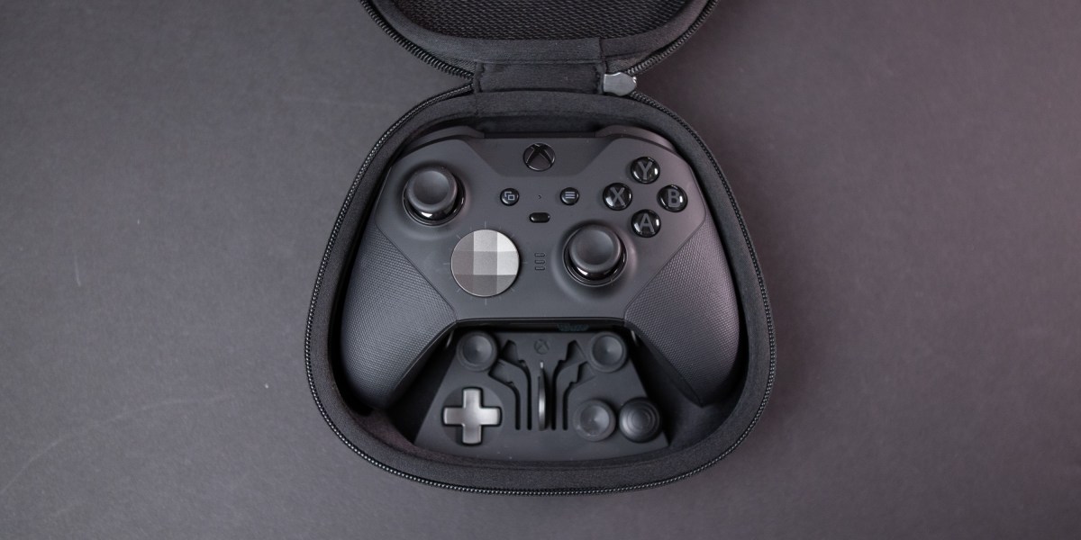 Xbox Elite Controller Series 2 in its carry case