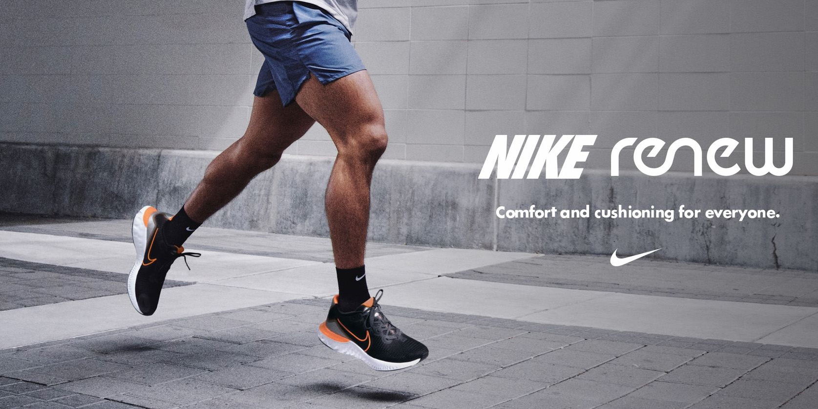 nike men's renew run running sneakers from finish line