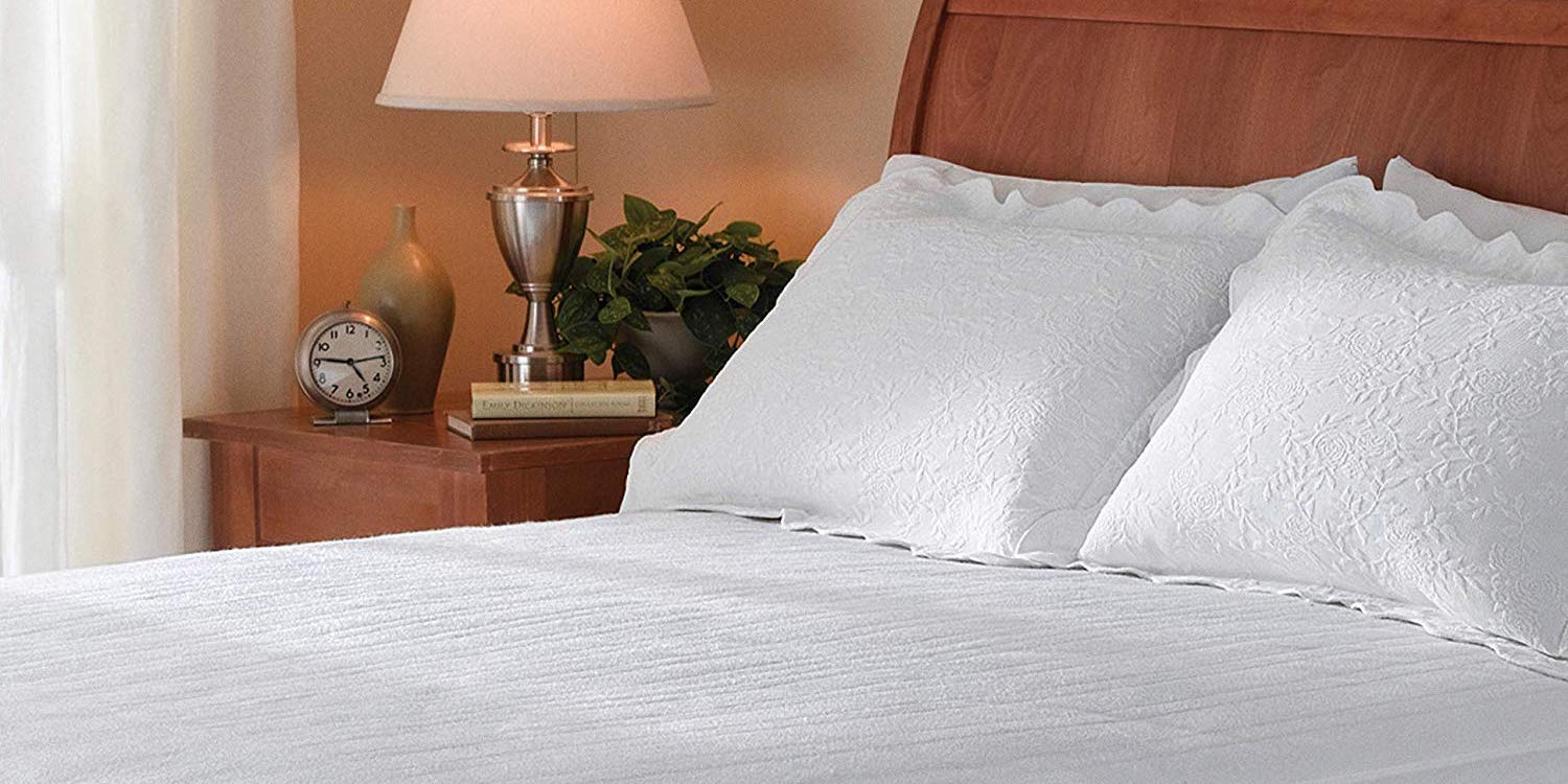 sunbeam quilted heated mattress pad full size