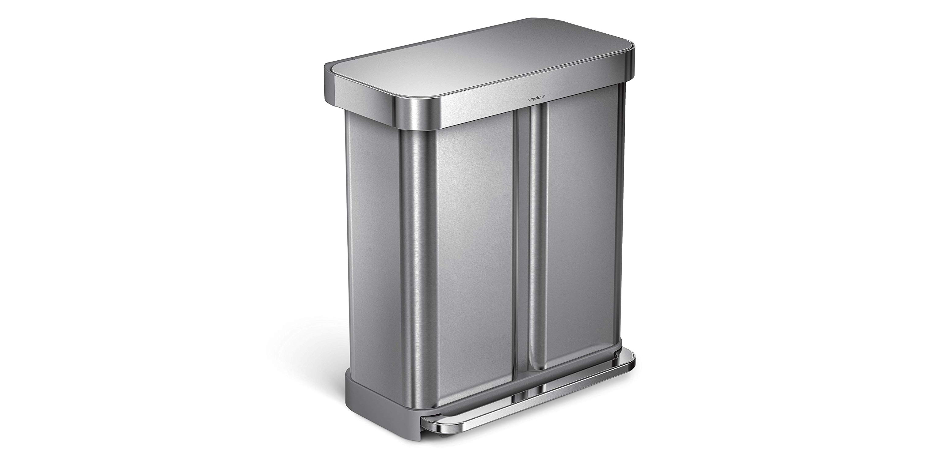 This Simplehuman Trash Can And Recycler Is 20 Off At 160 Shipped   Simplehuman 58l Trash Can Recycle 