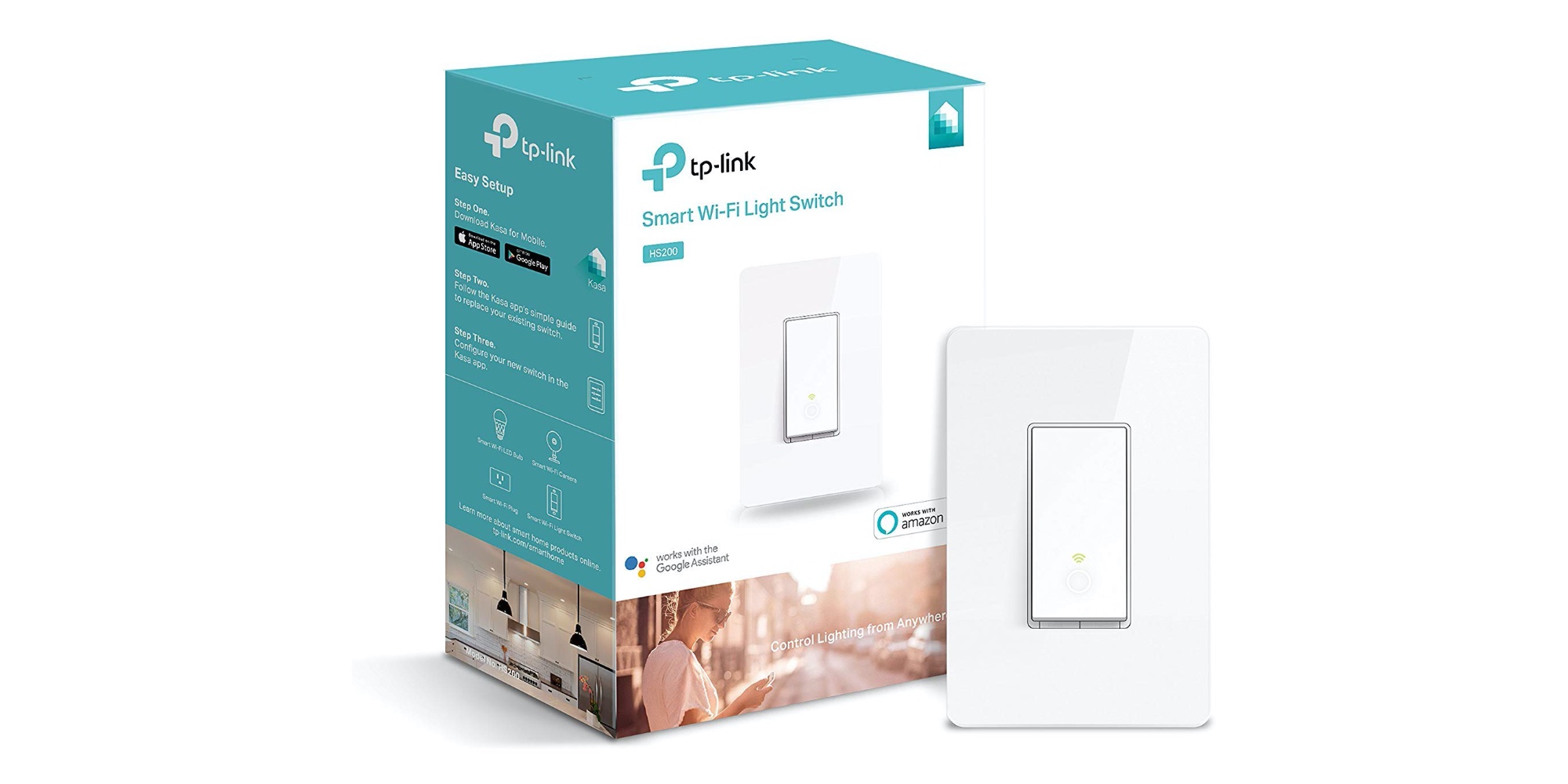 TPLink's Kasa smart dimmer switch works with Alexa and Assistant at