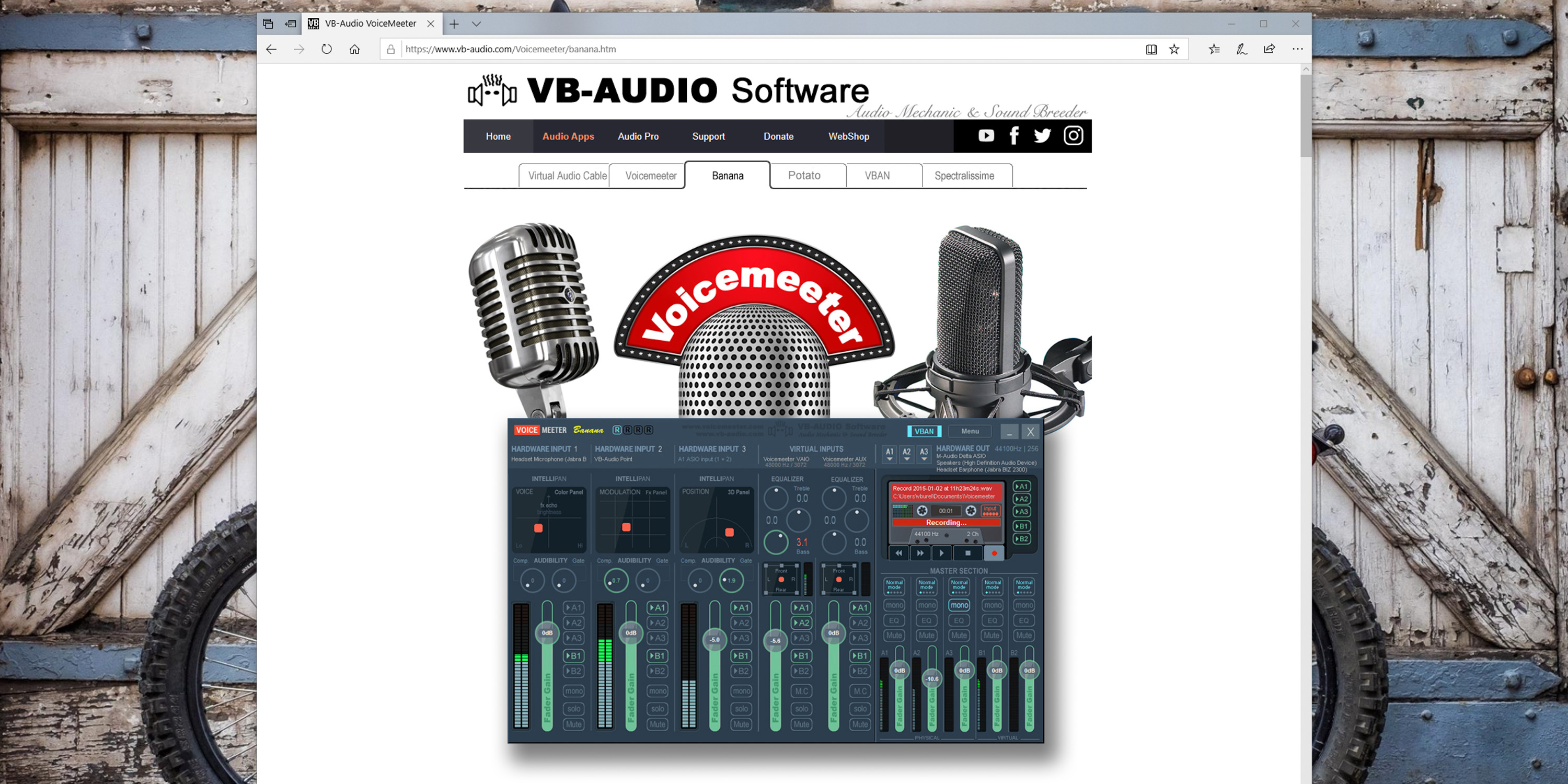 voicemeeter virtual audio cable setup