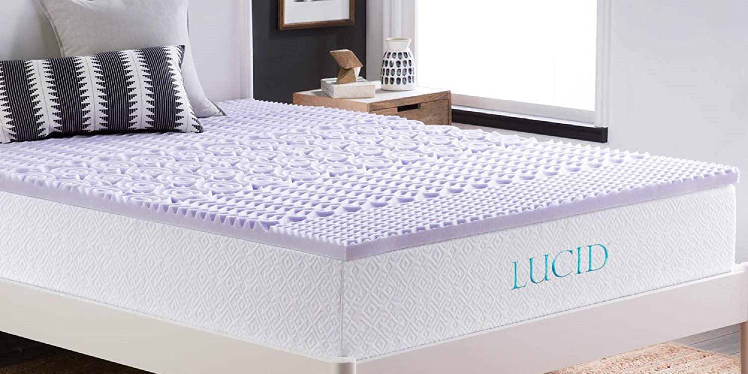 lucid foam toppers on boxed mattress