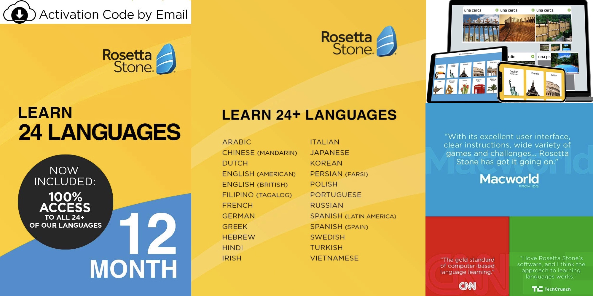 Learn 24 new languages in your downtime with Rosetta Stone Gold Box for