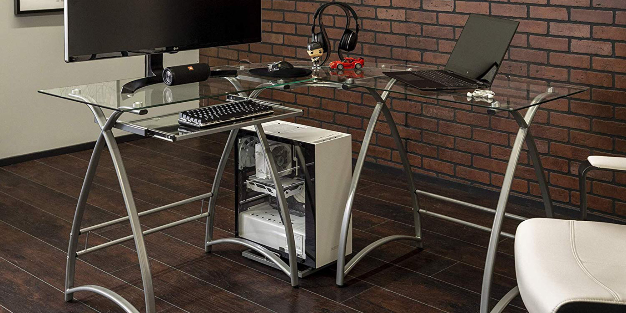 Walker Edison's LShaped Glass Desk returns to Amazon low of 90 (Save