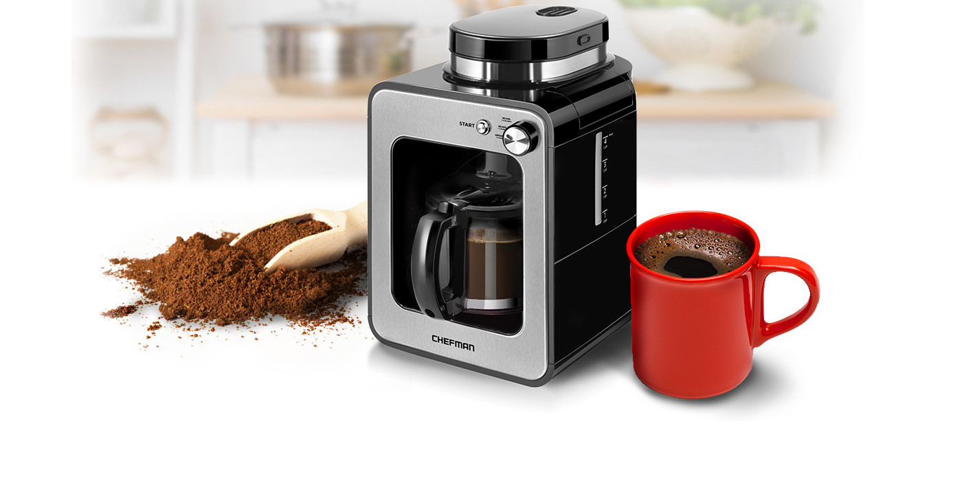 This Chefman Coffee Maker will grind and brew fresh beans from $45