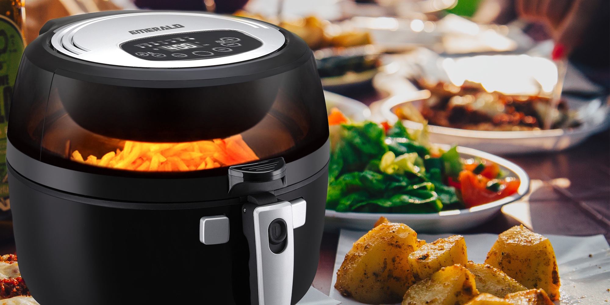 Emerald's 6.5L. Air Fryer with autostirring paddle drops to 60 (Reg