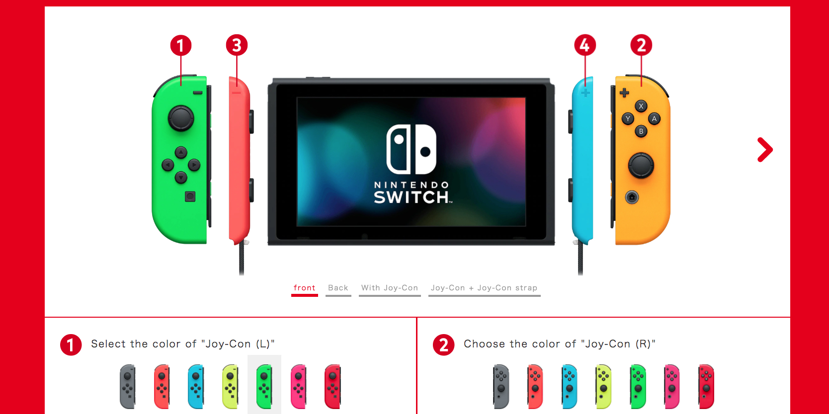 all switch joy cons