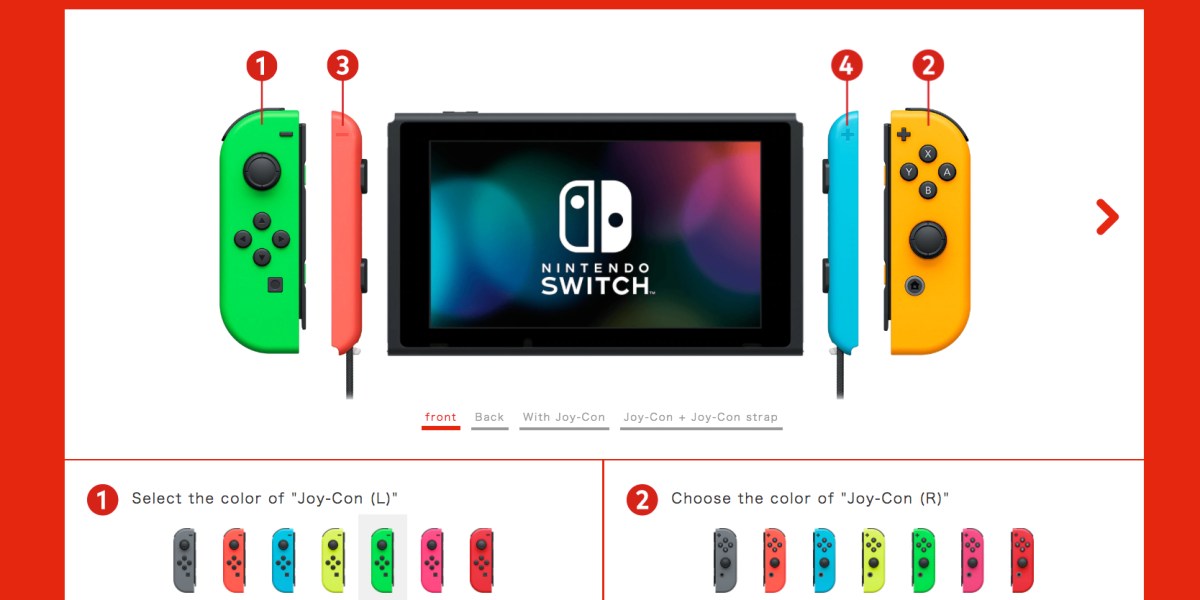 You Can Build Your Own Switch With Custom Joy Con In Japan 9to5toys