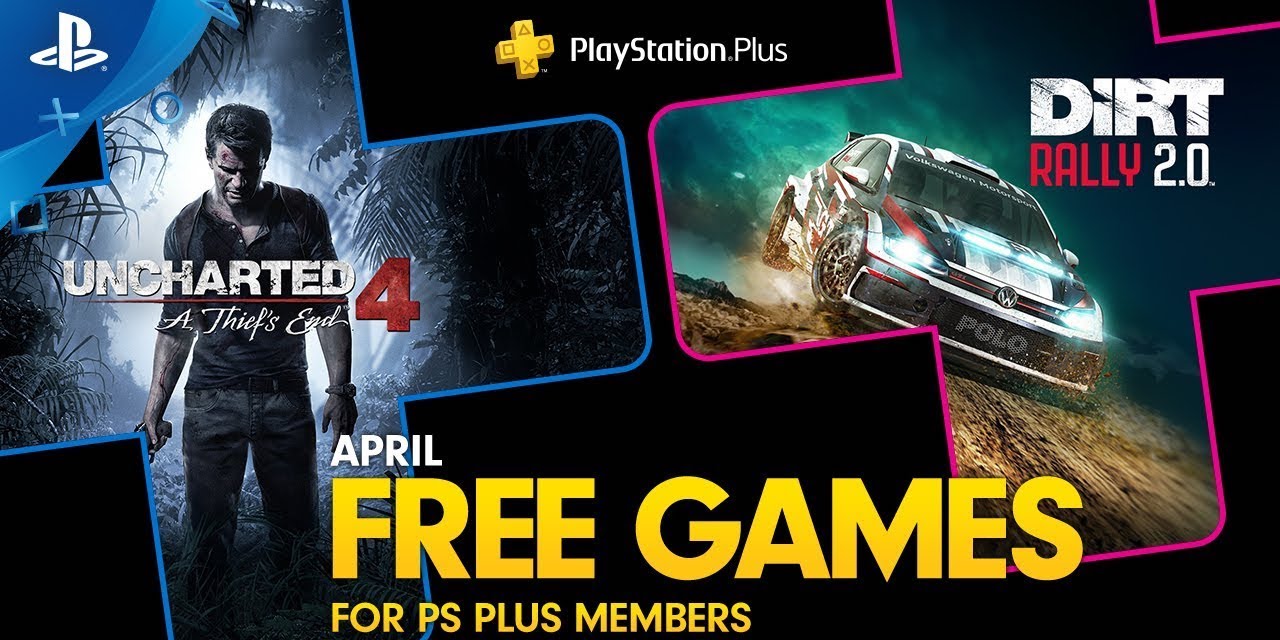 April's free PlayStation Plus games Uncharted 4 + Dirt Rally 2.0