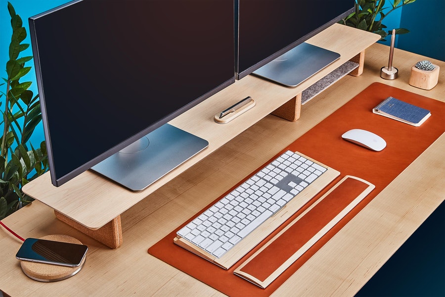 tan desk pad