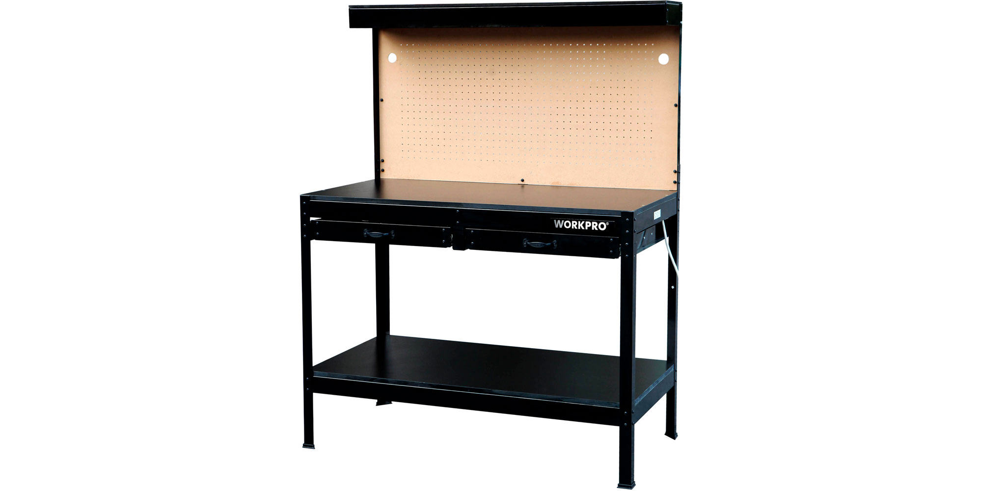 workpro-s-48-inch-workbench-includes-a-pegboard-and-light-at-low-of-90