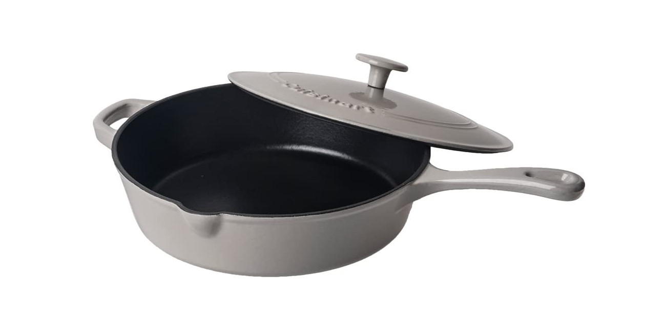 Originally $100 Cuisinart cast iron pan with lid and lifetime