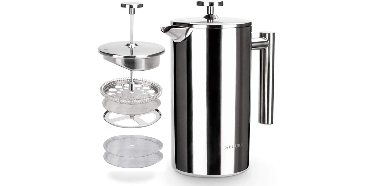 Make a great brew in Secura's highlyrated French press at a low of 21.50