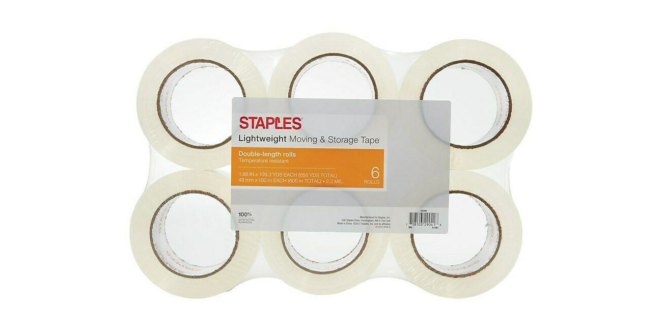 Load up on Staples moving and packaging tape 6pack now 11.50 (44 off)