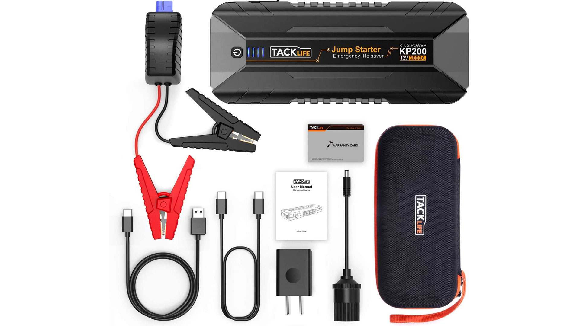 TACKLIFE's portable jump starter has 2000A of power at 63 (Reg. 90)