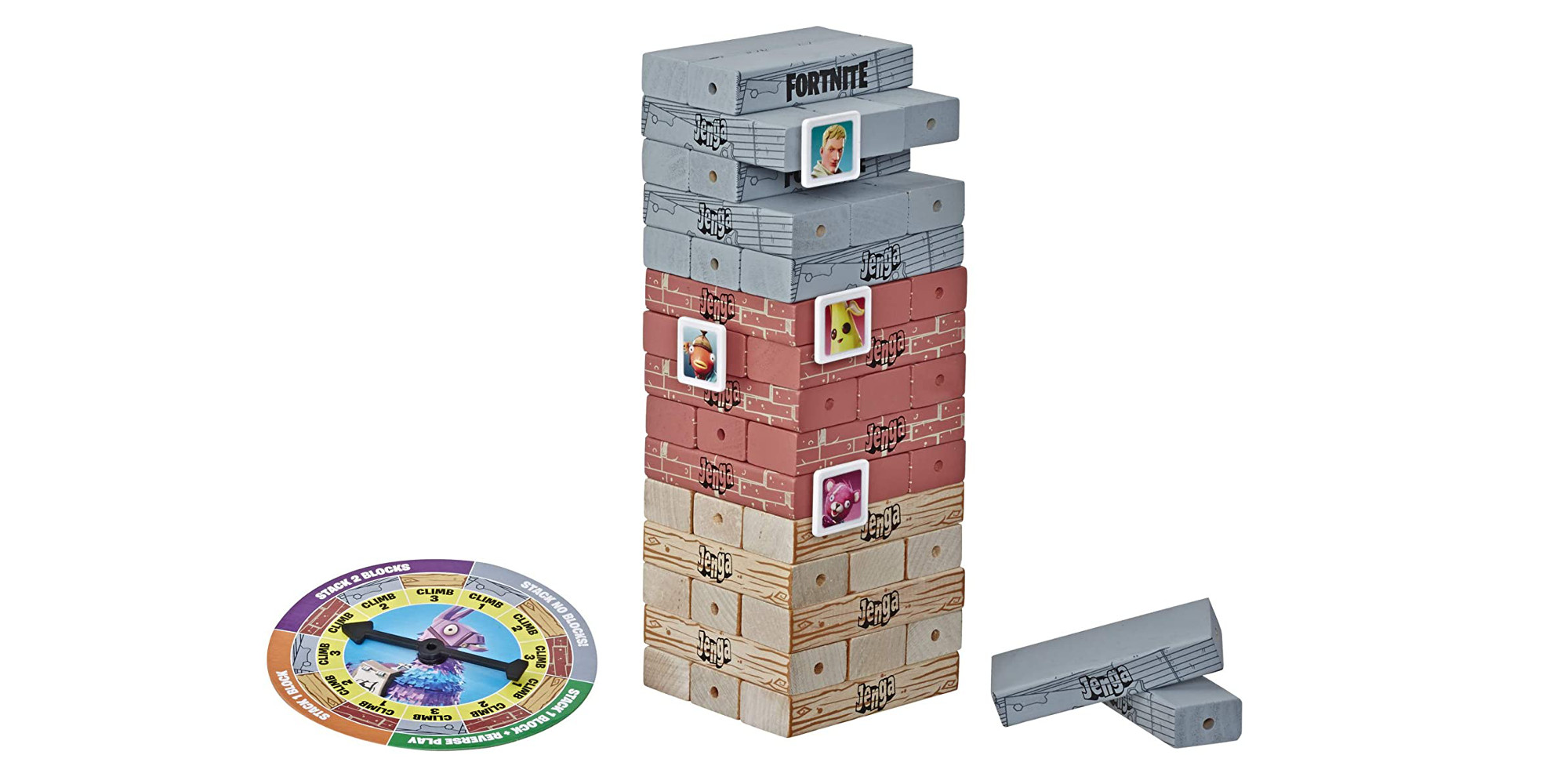 Jenga Fortnite Edition Gioco Da Tavolo - Torre In Legno Con Personaggi, Sfida A Tappe, Versione Inglese