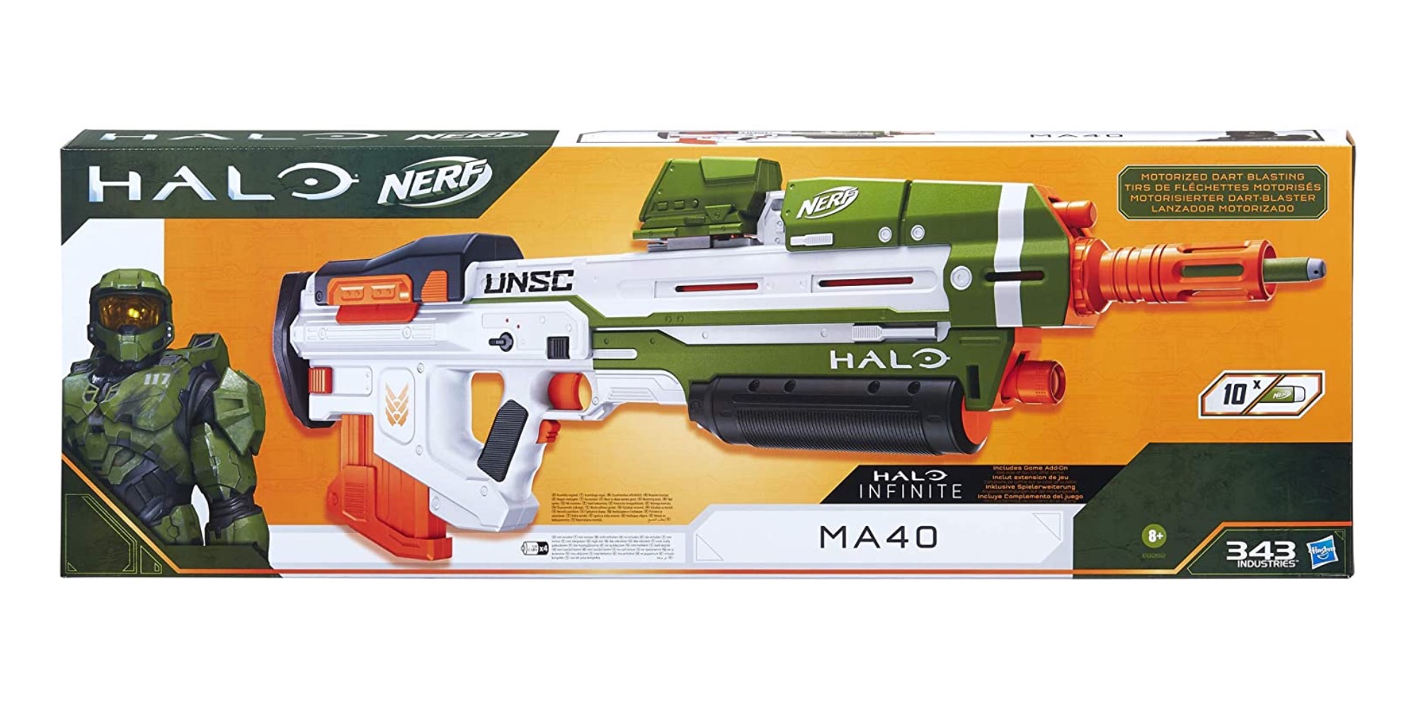Nerf Halo MA40 motorizado blaster Dart 