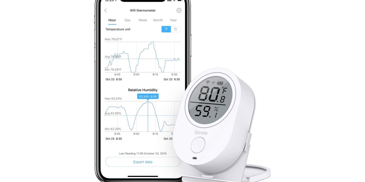 Govee WiFi Thermometer Hygrometer Smart Humidity Temperature Sensor With  App No for sale online