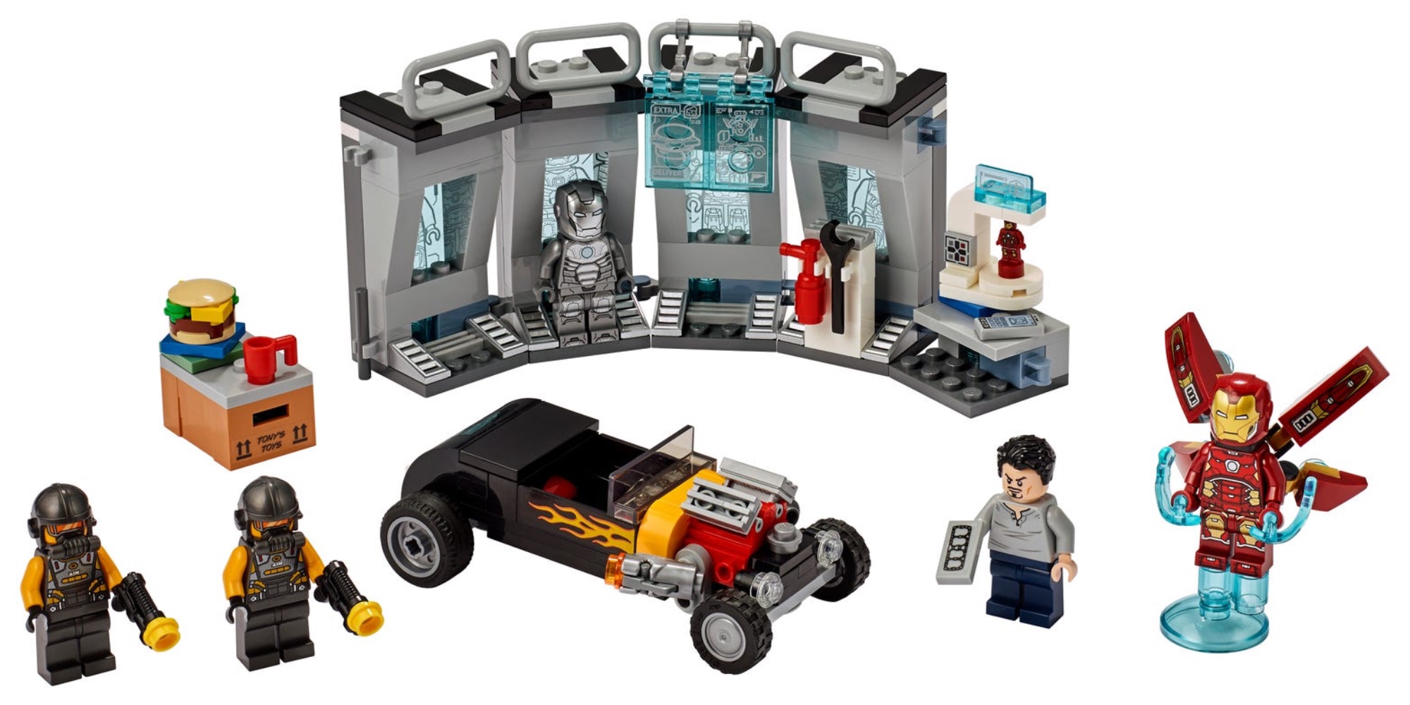 Lego tony best sale stark lab