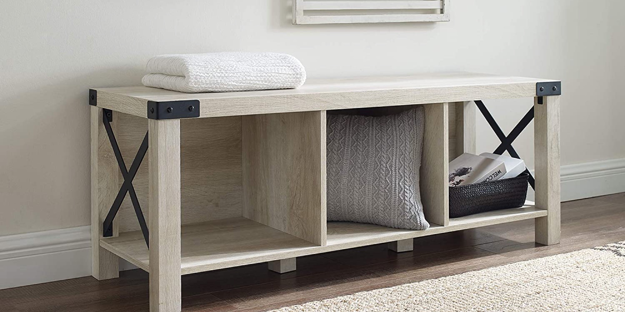Streamline your entryway with Walker Edison's Storage Bench 162.50