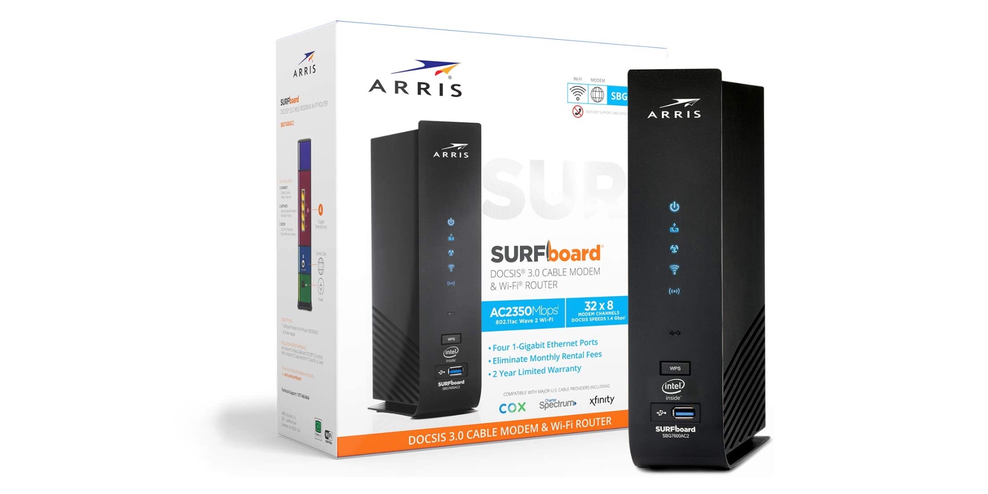 ARRIS' DOCSIS 3.0 Modem and 802.11ac Router is $180 ($40 off), more ...