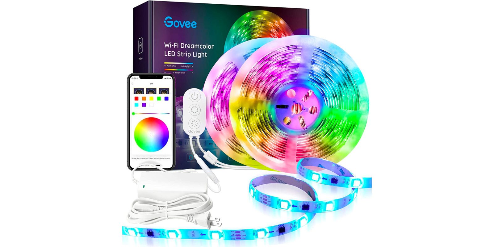 Govee's RGBIC LED strip has individually-addressable sections at $40 ...